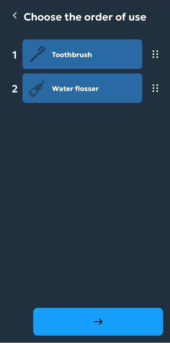 Tooth World order selection screen